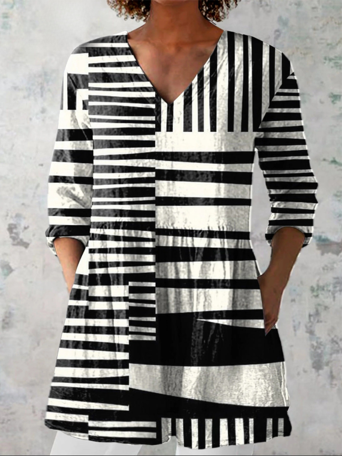 Sophie™ | Elegant V-Neck Long Blouse