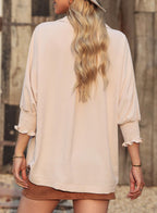 Limited time sale 🔥Womens Casual 3/4 Sleeve V Neck Loose Fit Basic Tees