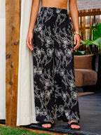 Floral Print High-Waist Pants