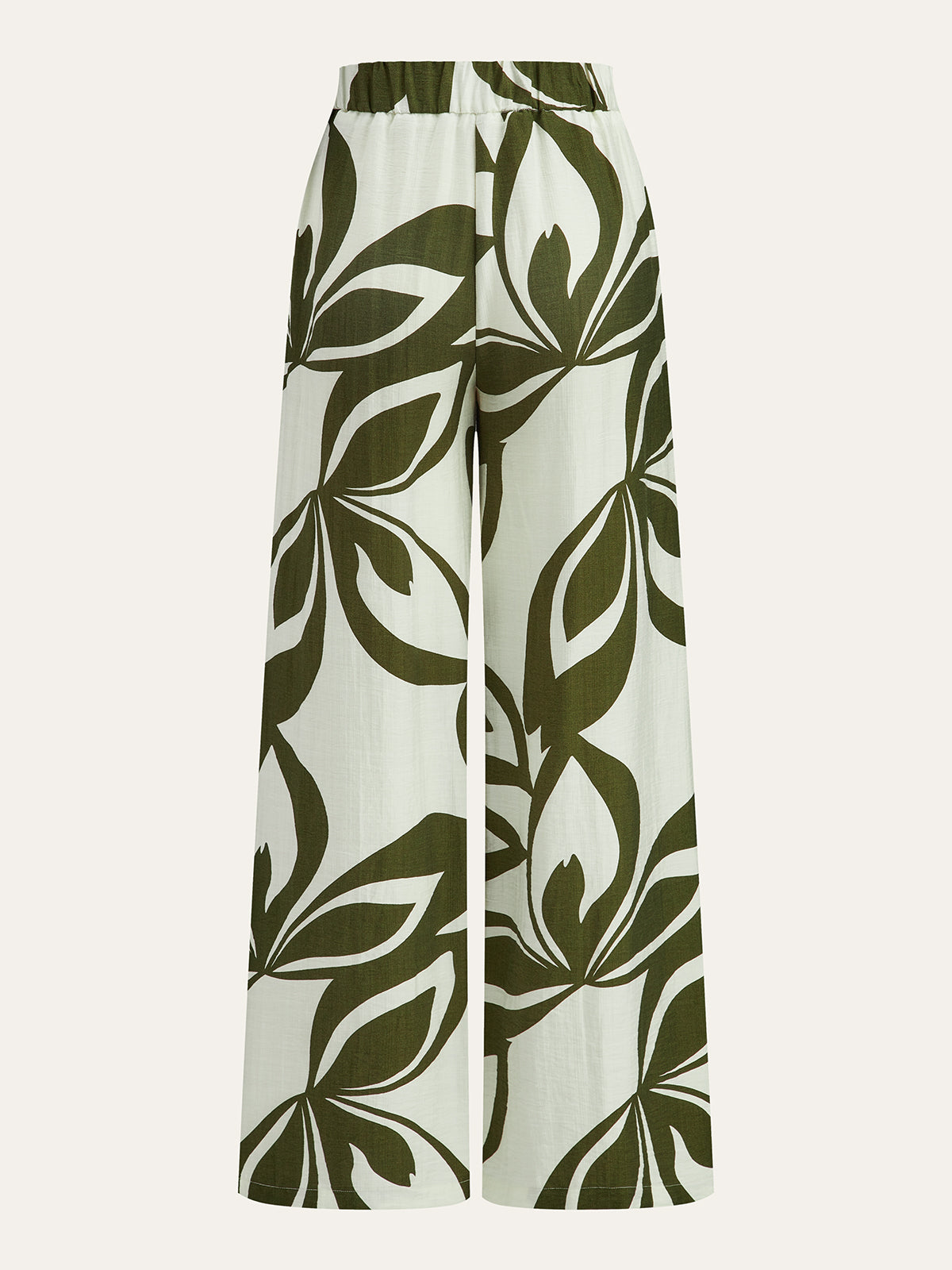 Floral Print Wide-Leg Pants