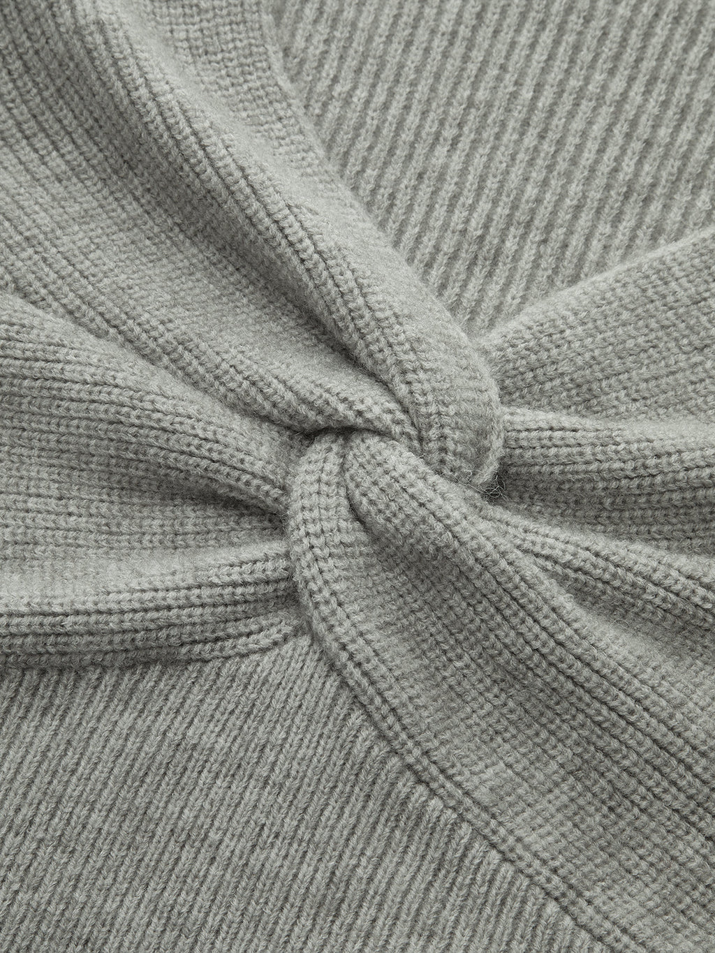 Twist Front Long Sleeve Cropped Knit Top