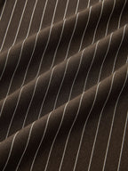 Mid-Waist Pinstripe Belted Pants