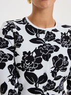Floral Pattern Crop Cardigan