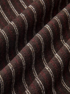 Asymmetric Placket Tweed Pinstripe Wide-Leg Pants