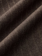 Belted Pinstripe Mid-Waist Wide-Leg Pants