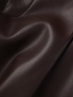 Faux Leather Wide-Leg Pants