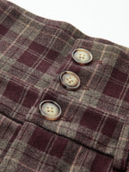 High-Waisted Plaid Wide-Leg Pants