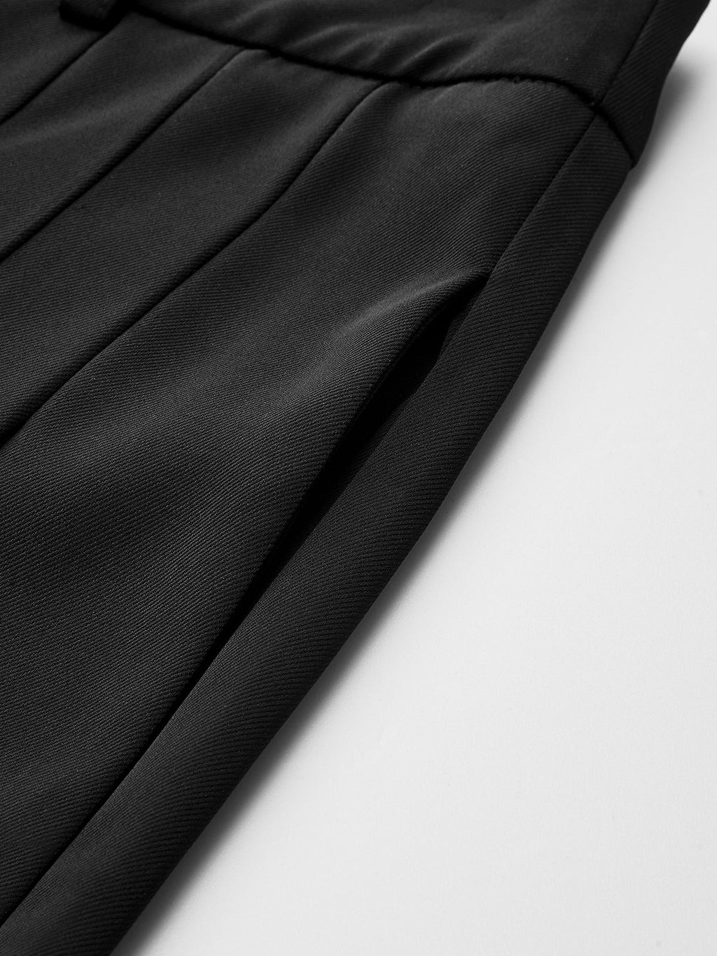 Pleated Mid-Waist Wide-Leg Pants