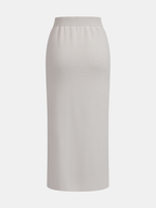 Zipper Cropped Sweater & Midi Skirt Set
