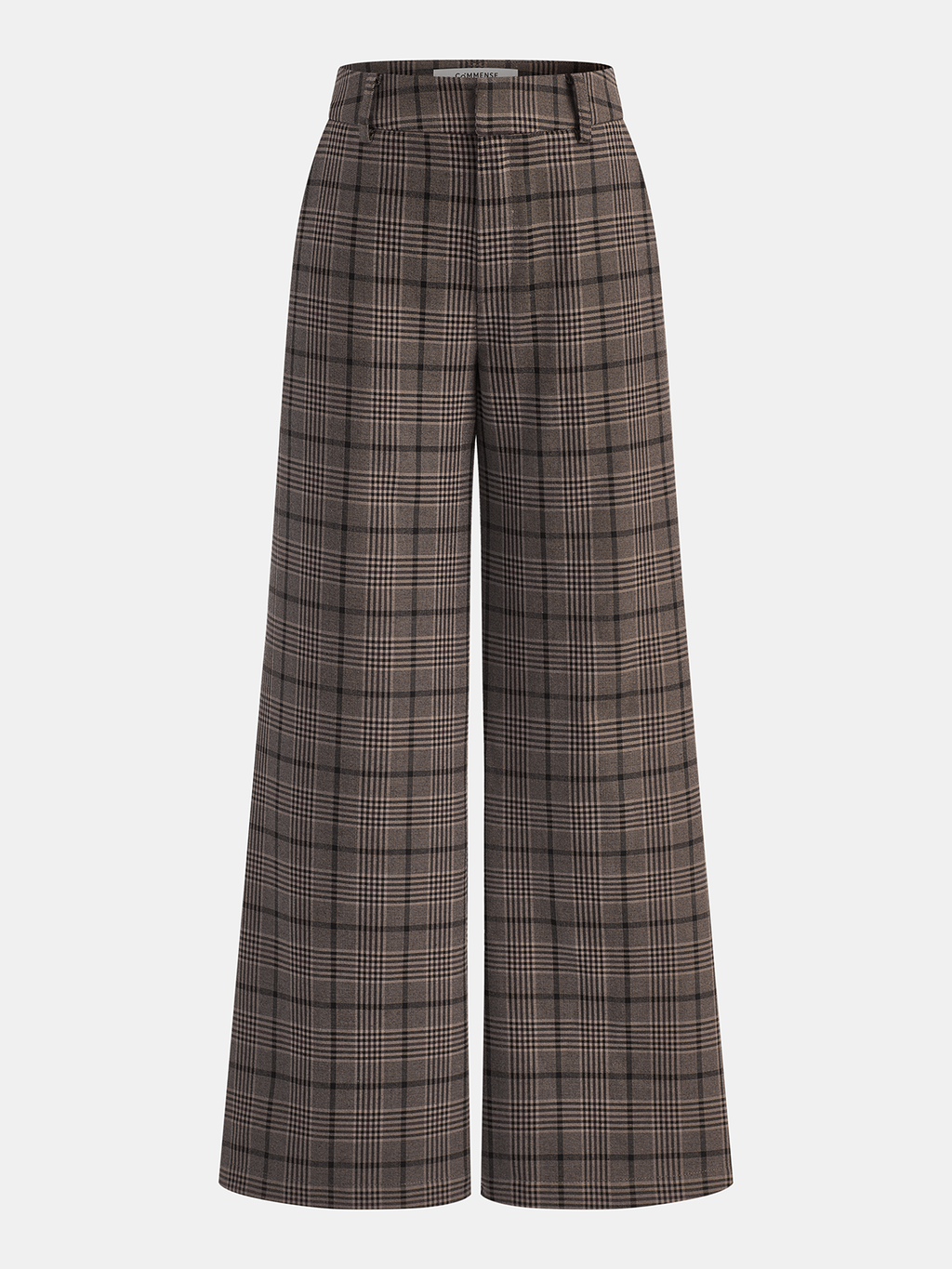 Plaid Wide-Leg Pants
