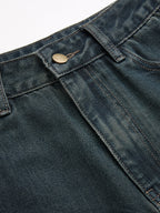 Mid-Waist Straight-Leg Jeans