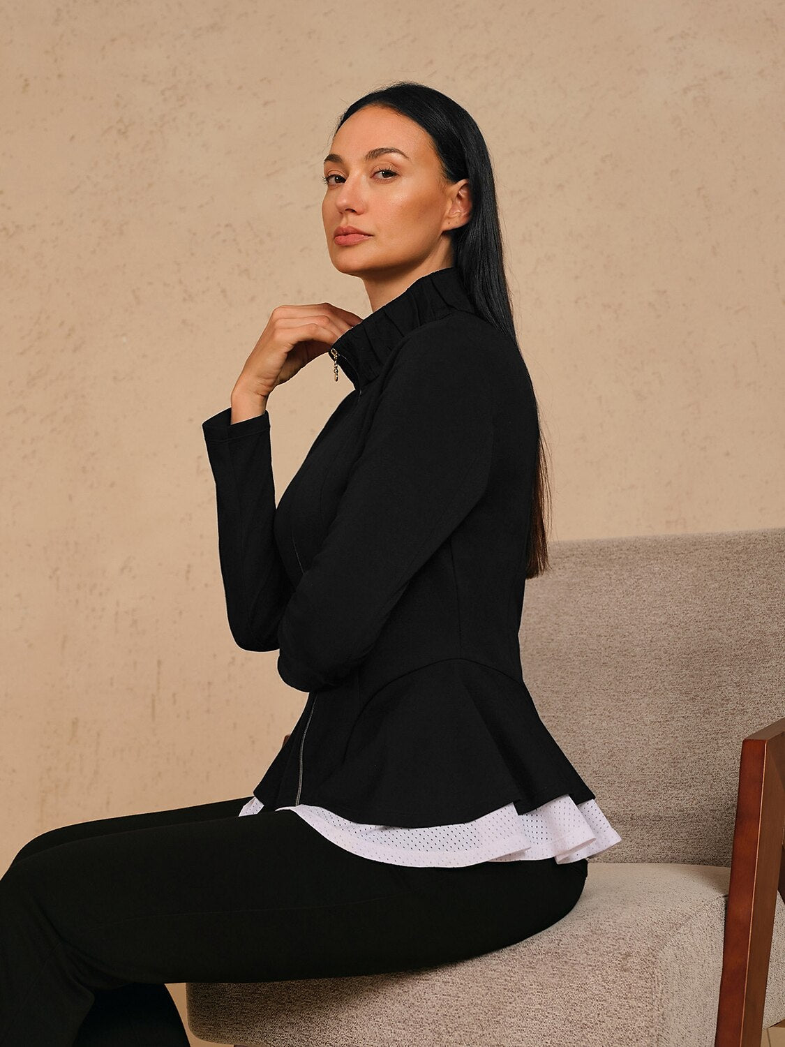 Meer Dan Basic Ruffle Golfjas